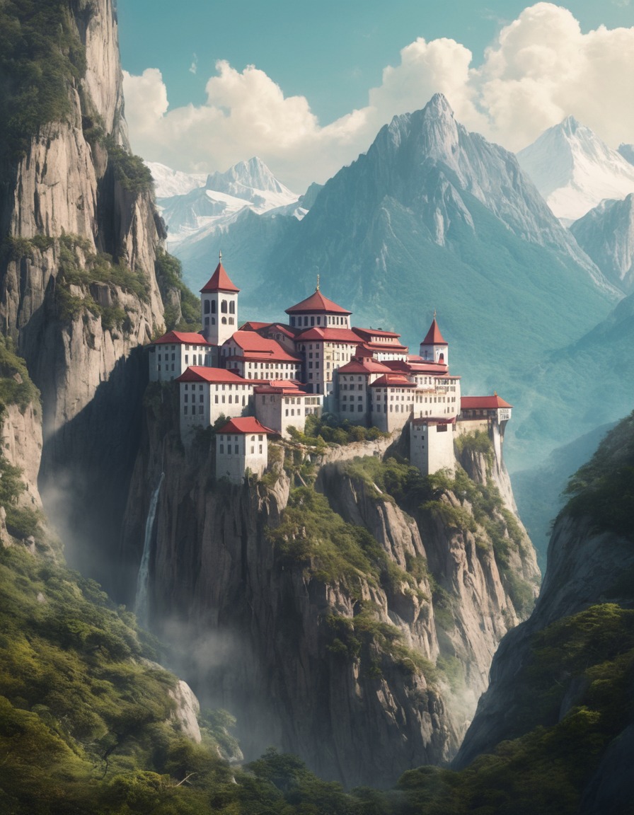 monastery, mountains, peaceful, tranquil, spiritual