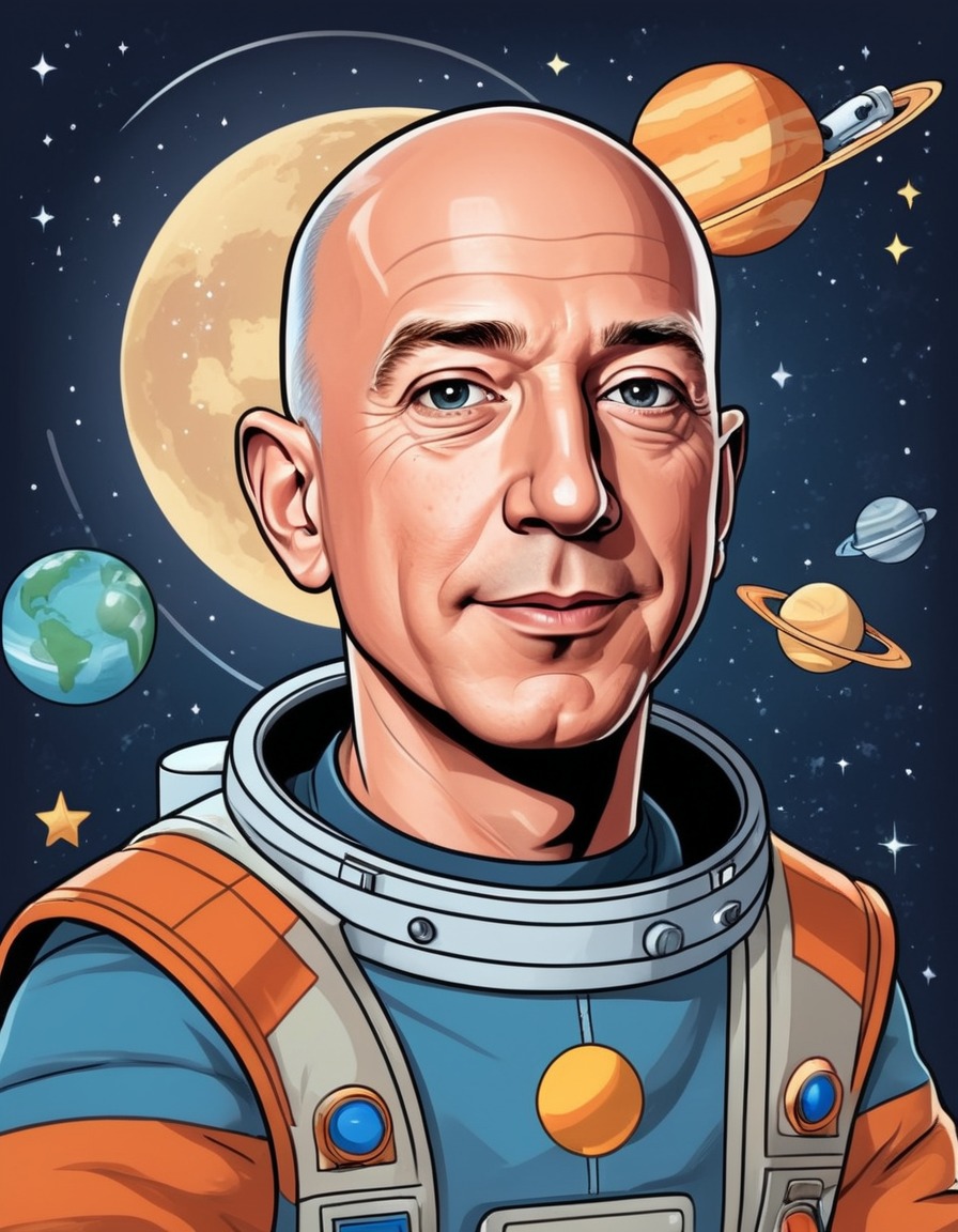 jeff bezos, space exploration, planets, stars