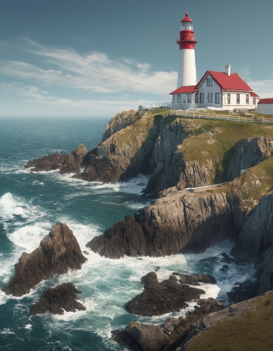 nature, seascape, lighthouse, coastline, scenic