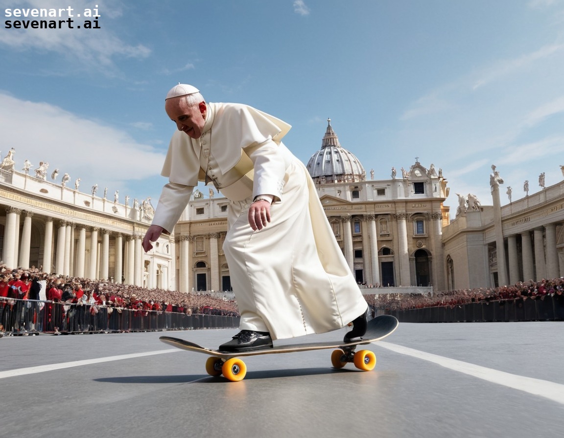 skateboarding, pope francis, vatican, humor, unconventional