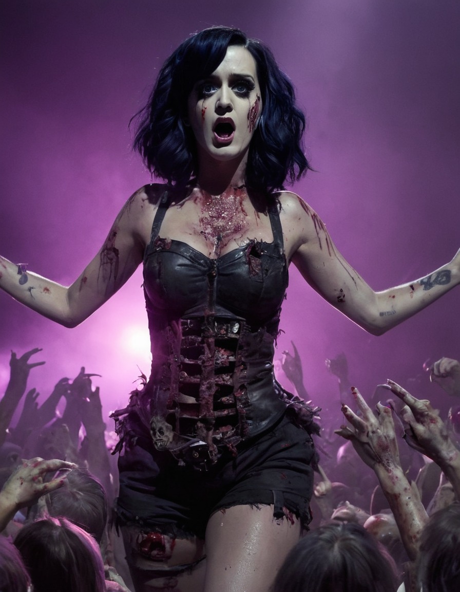 katy perry, zombie, performance, concert, music, horror, entertainment, celebrities