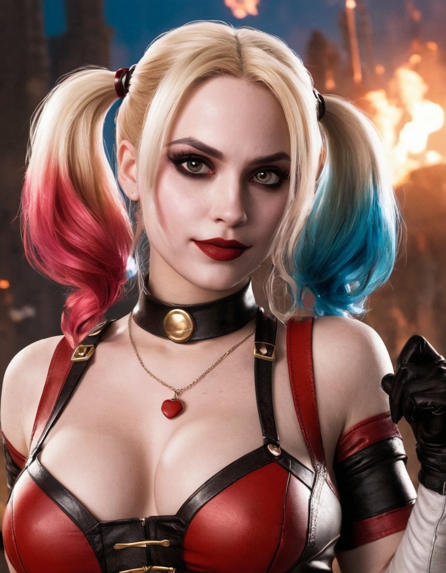 superhero, harley quinn, dc comics, villain defeat, comic books