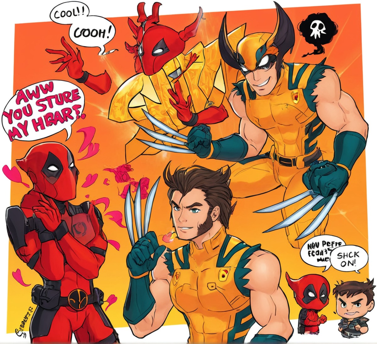 deadpool, xmen, disney, marvel, wolverine, deadclaws, deadpool3, deadpoolandwolverine, deadpoolfanart, poolverine