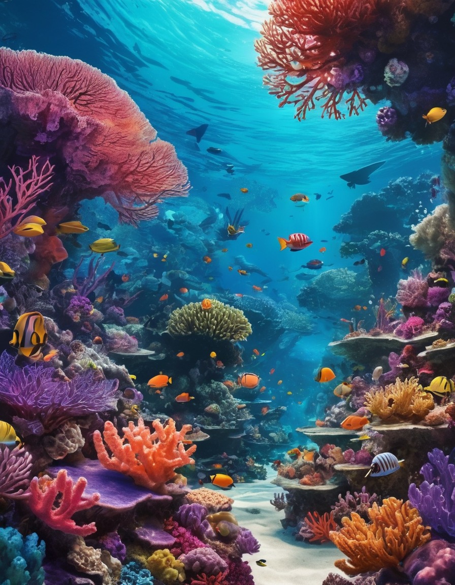 marine life, vibrant colors, coral reef, underwater, ecosystem