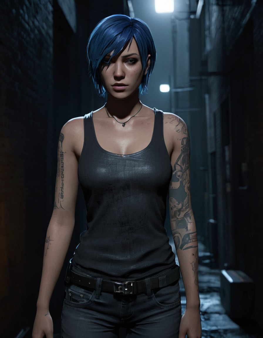 chloe price, mystery, danger, alleyway, darkness, games, dark