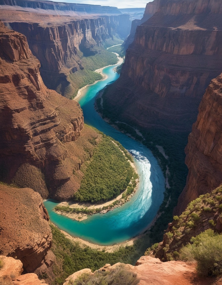 nature, landscape, river, canyon, wilderness