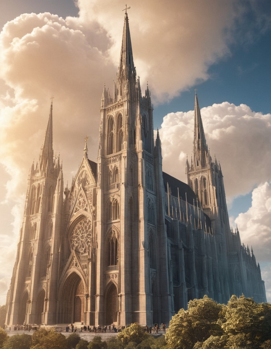 cathedral, architecture, gothic, religious, landmark