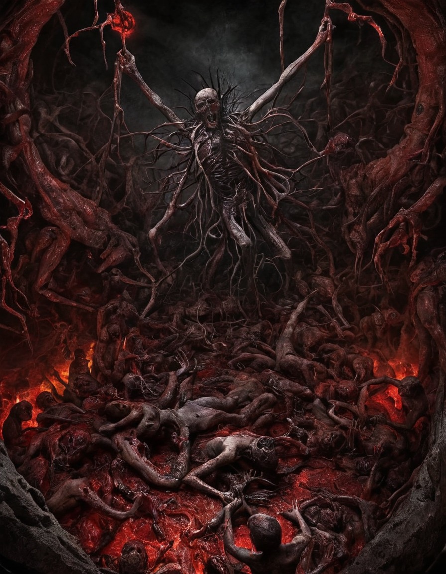 tortured souls, eternal agony, hell, suffering, underworld, punishment, damnation