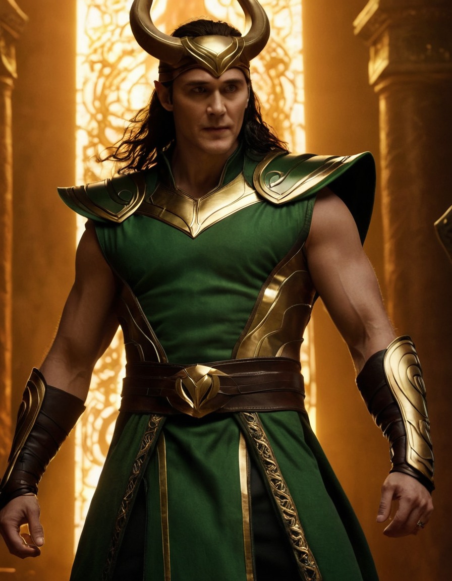 loki, epic scene, norse mythology, deity, trickster, mythical character