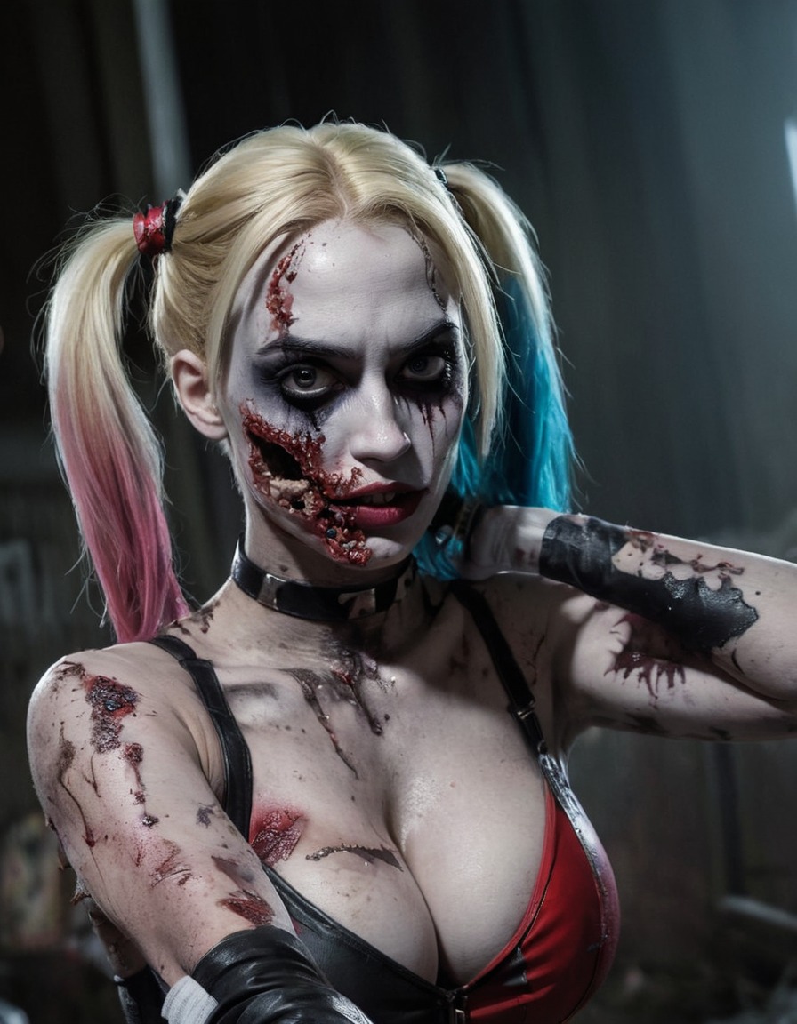 zombie, harley quinn, dc comics, undead, supervillain, gotham city, comics