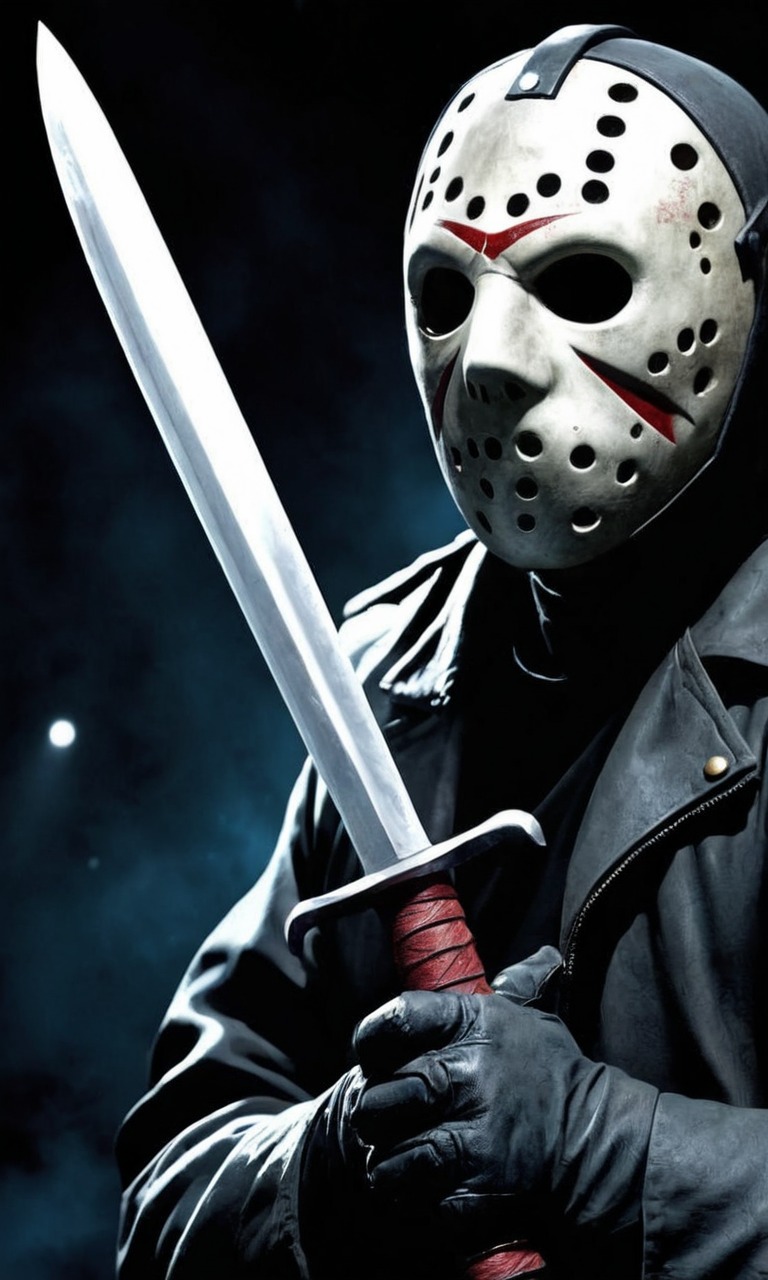 fanart, horror, digitalart, cartoon, knife, wallpaper, movie, characterdesign, videogamefanart, fridaythe13th