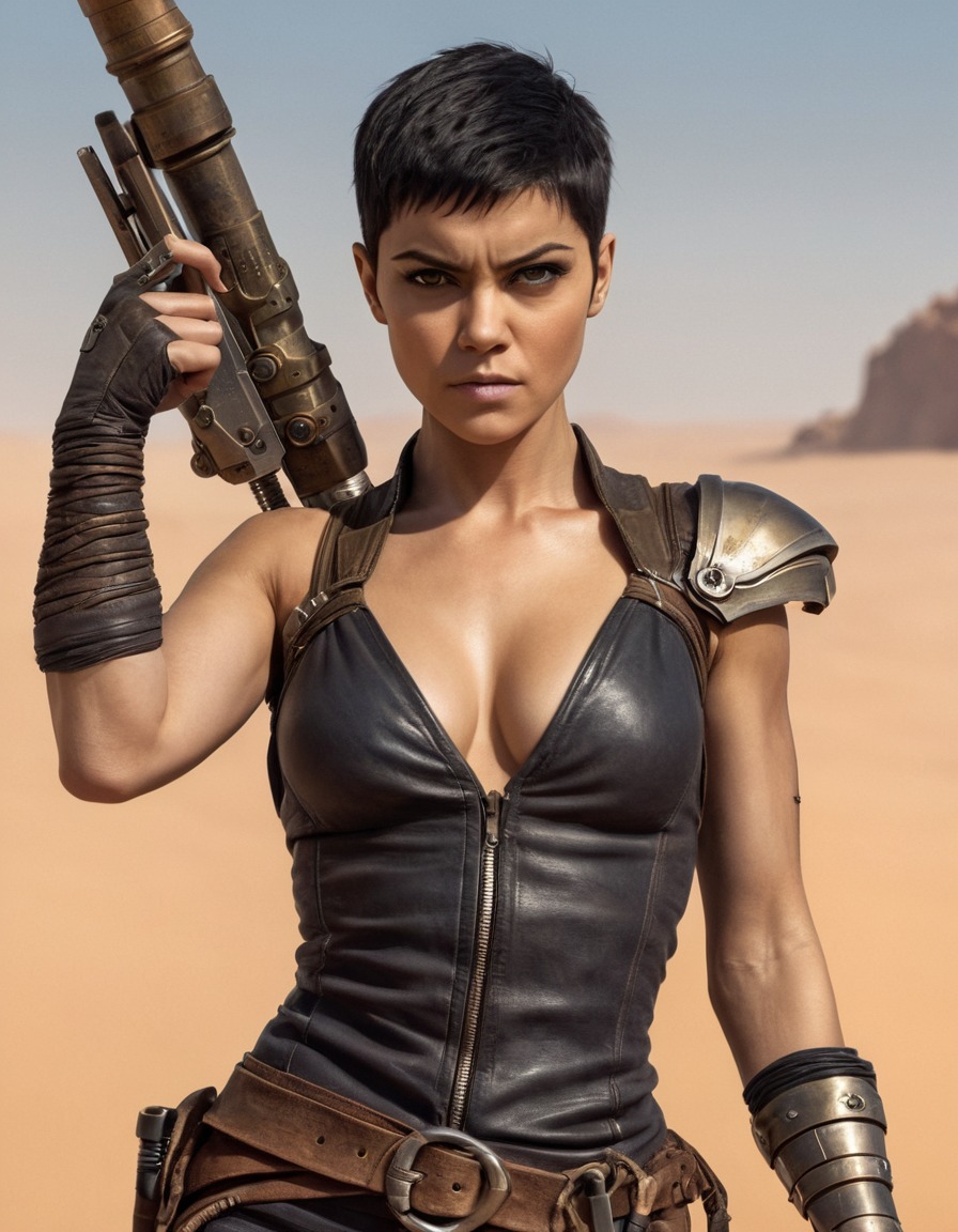 furiosa, mechanical arm, warrior, steampunk, mad max