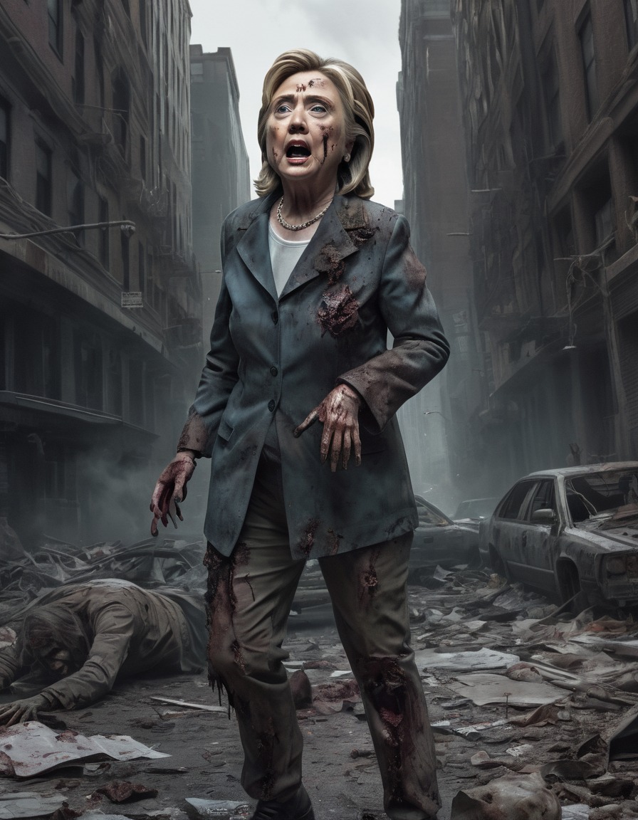 hillary clinton, zombie, post-apocalyptic, decay, horror, politics