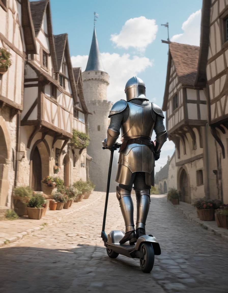 fantasy, medieval, technology, knight, transportation, art