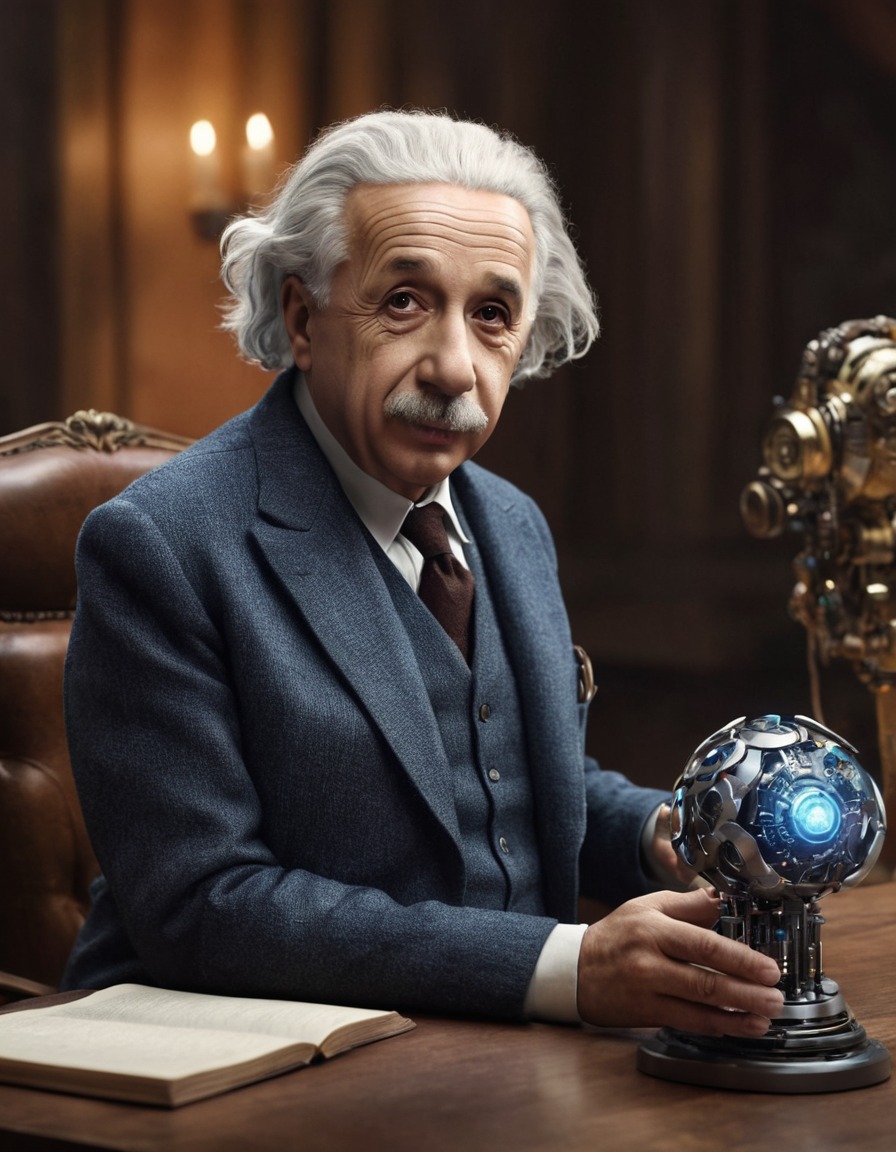 albert einstein, artificial intelligence, science, technology