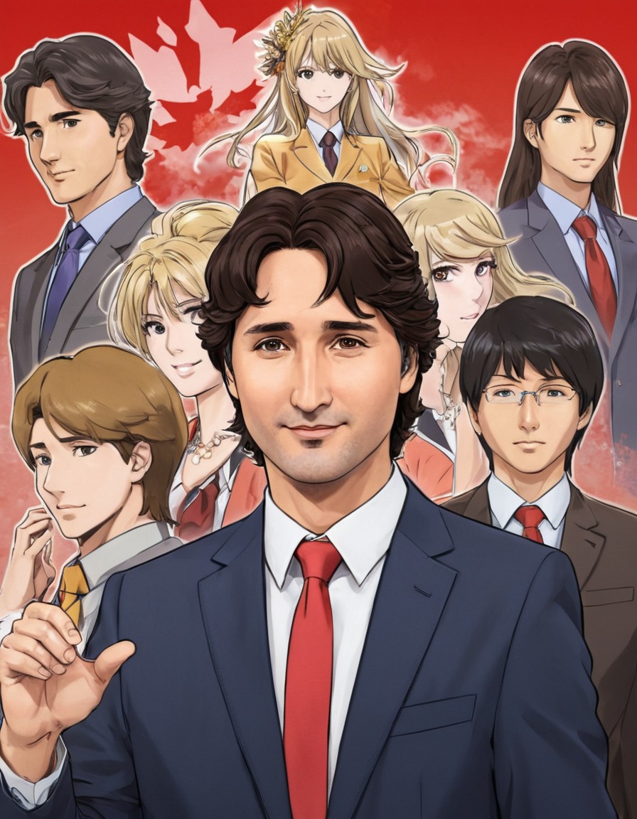 justin trudeau, anime protagonist, diverse characters, diplomatic mission, politics, anime