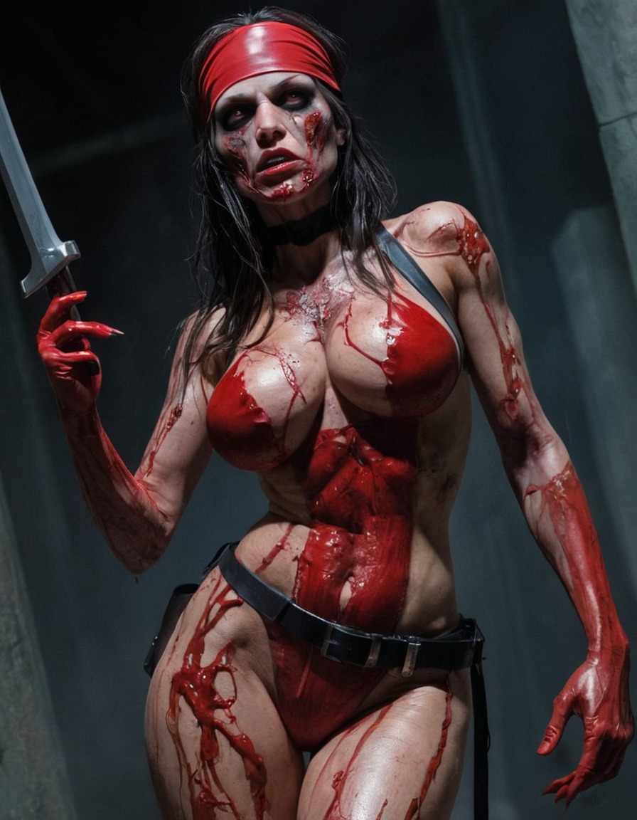 zombie, elektra (marvel comics), marvel comics, undead, superhero, marvel universe