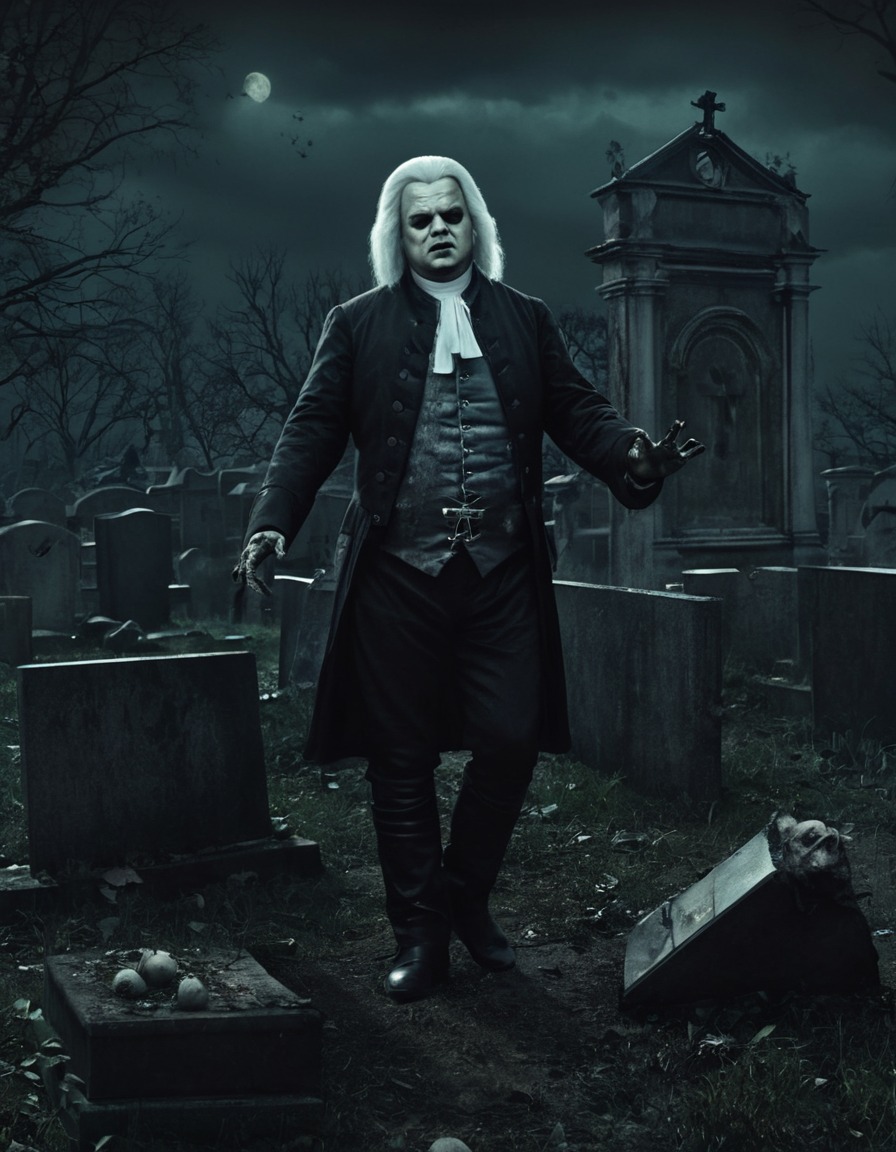 johann sebastian bach, zombie, music, graveyard, horror