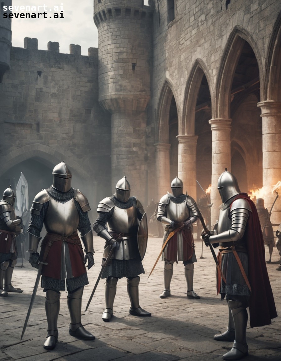 knights, medieval, battle, castle, armor, middle ages