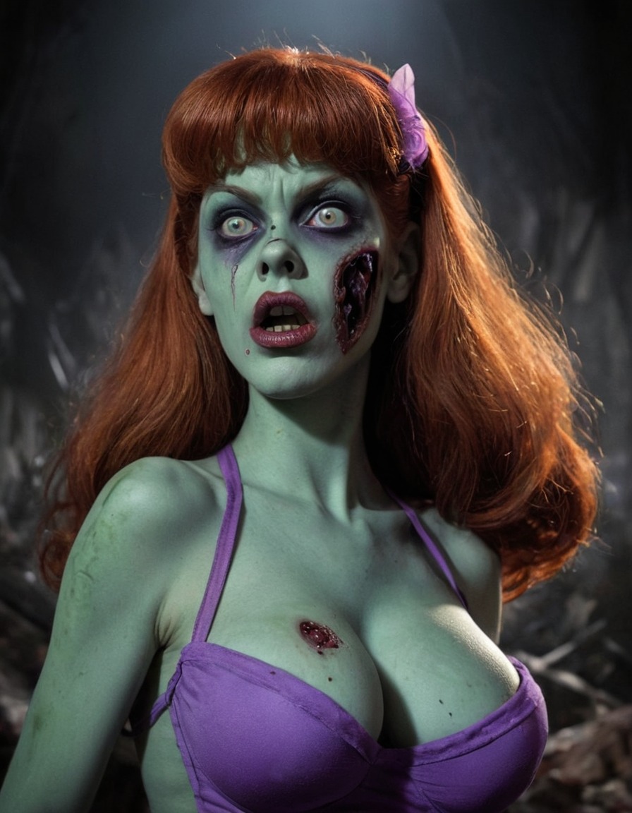 zombie, daphne blake, scooby-doo, horror, animated, mystery, undead