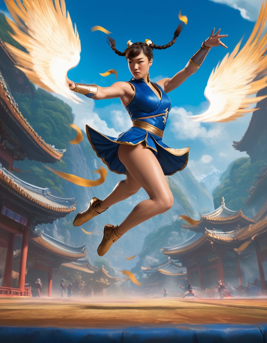 chun-li, spinning bird kick, martial arts, video game, action, games, girls from games