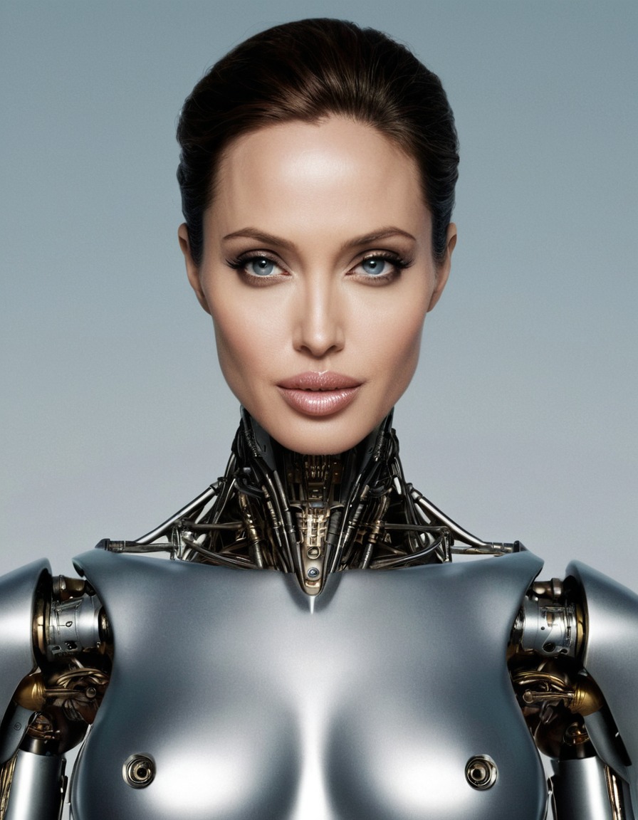 robot, angelina jolie, celebrity, artificial intelligence, science fiction