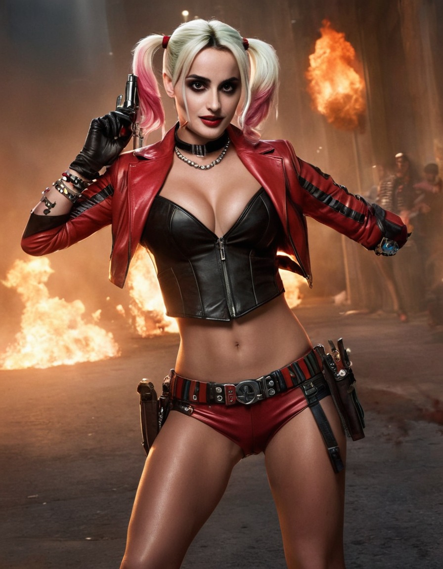 penélope cruz, harley quinn, actress, dc comics, character, action, role