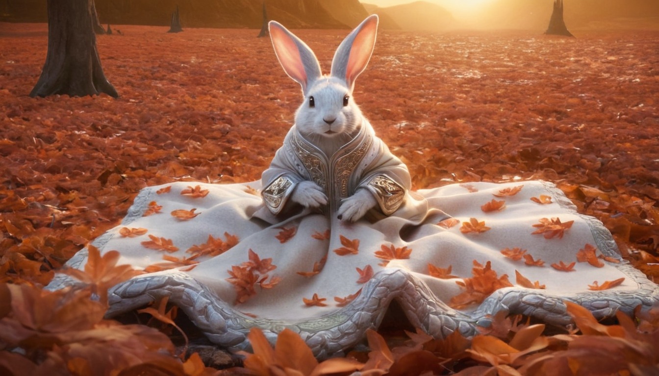 digitalart, rabbit, wallpaper, autumn, creature, dark, epic, fall, fantasy, fantasyart, fantasyartwork, fantasycharacter, fantasyillustration, fantasylandscape, horror, leaves, macabre, magic, mythology, pullover, scifi, scififantasy, sweater, scifiartwork, aiart, dailychallenge, sweaterweather, jamesar, noaihaters