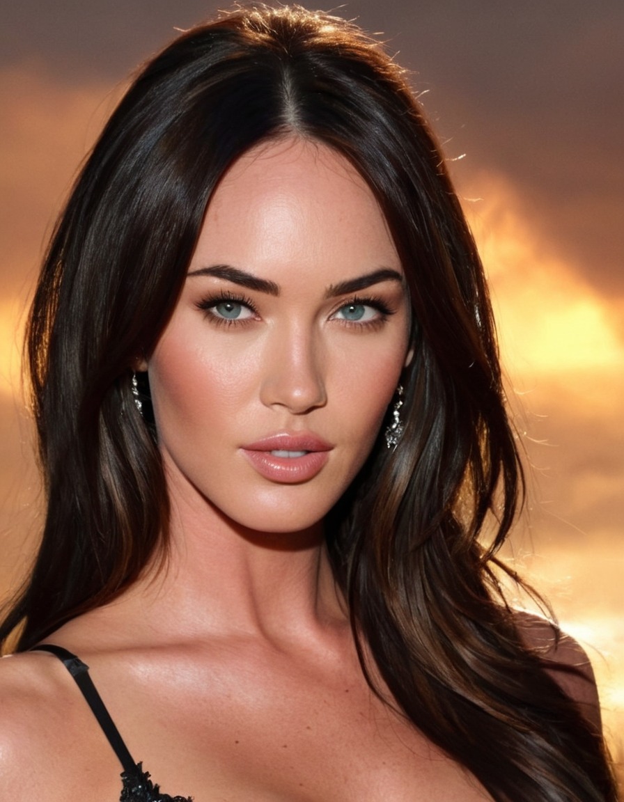 megan fox, actress, beauty, portrait, award-winning, mesmerizing