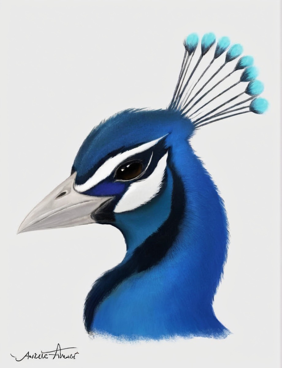 digitalpainting, bird, coloured, digitalart, animal, fanart, animalart, peacockart, peacocktutorial, peacock_tutorial