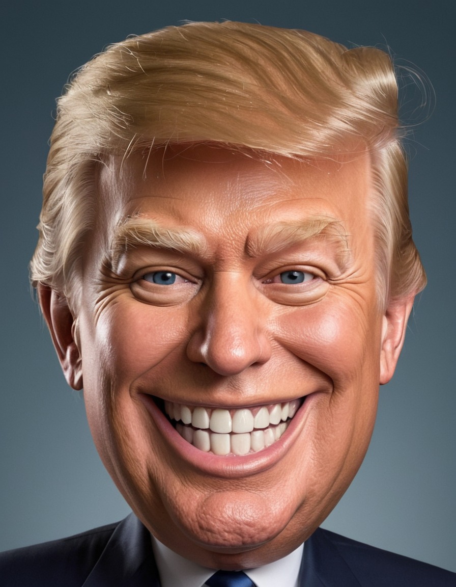 donald trump, caricature, humor, politics, president, celebrity, satire