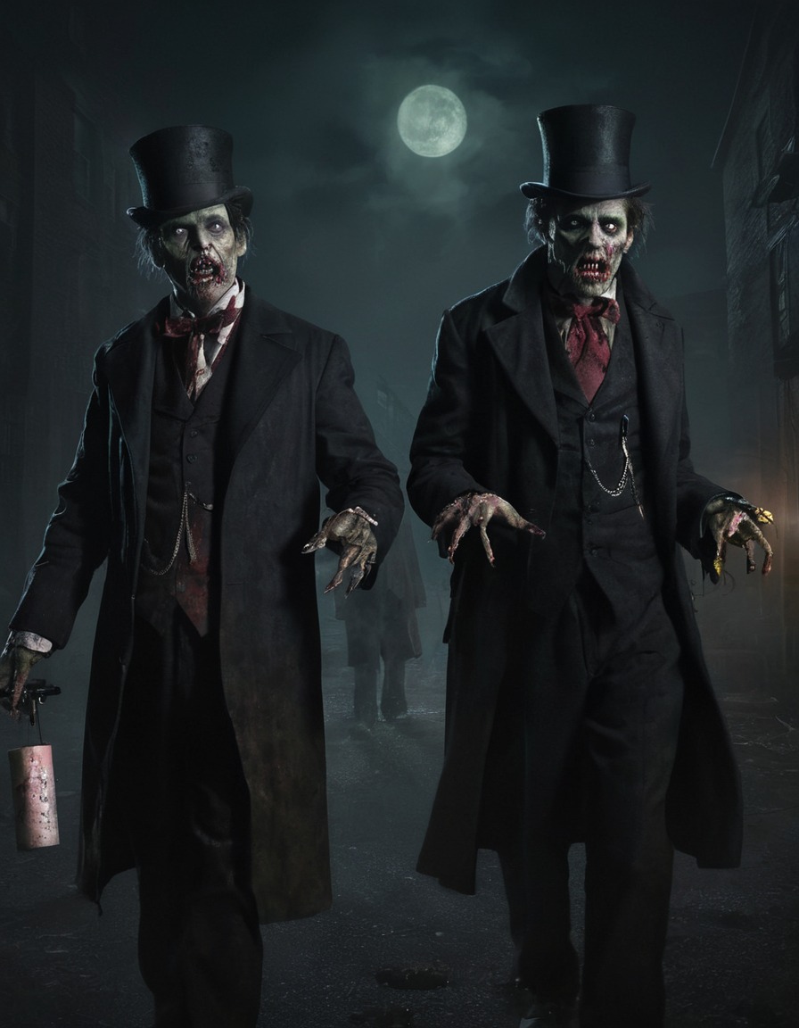 dr. jekyll, mr. hyde, zombies, gothic horror, zombie