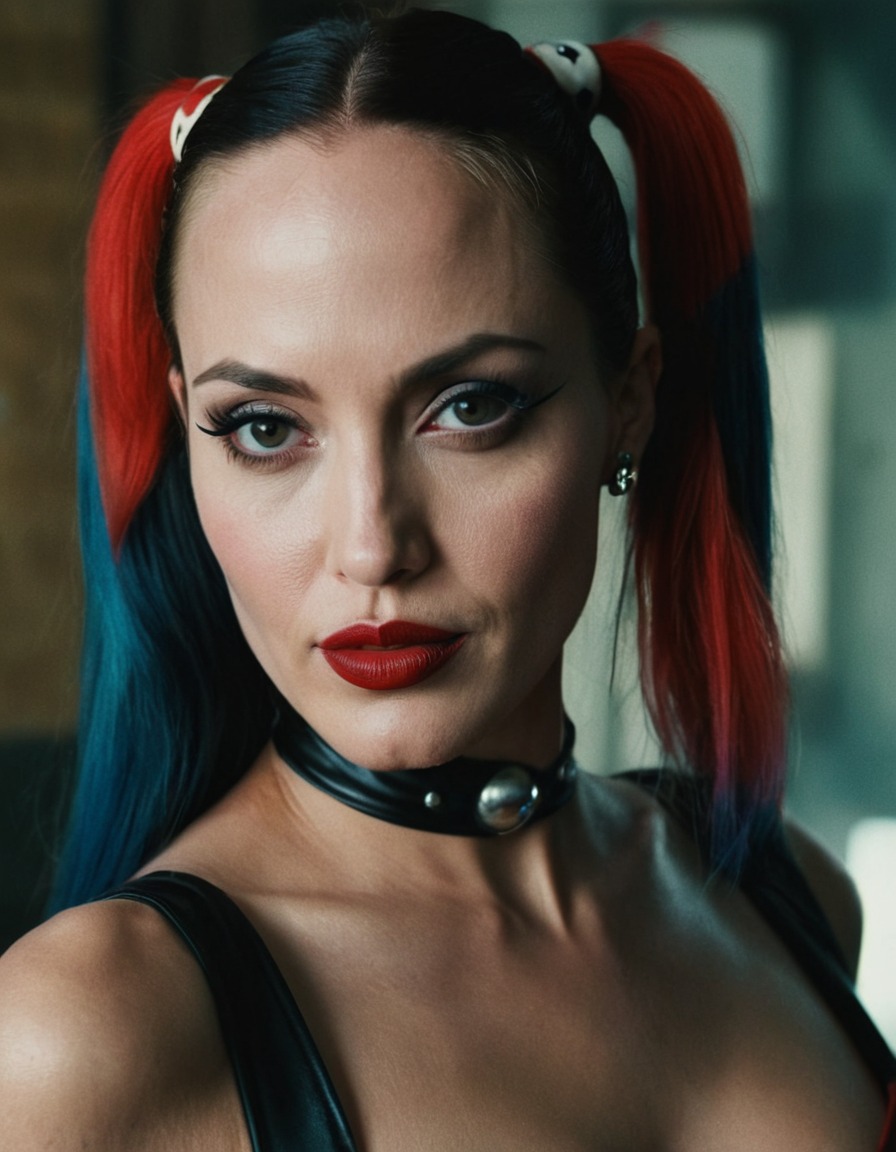 harley quinn, angelina jolie, dc comics, superhero, antihero, villain, character adaptation