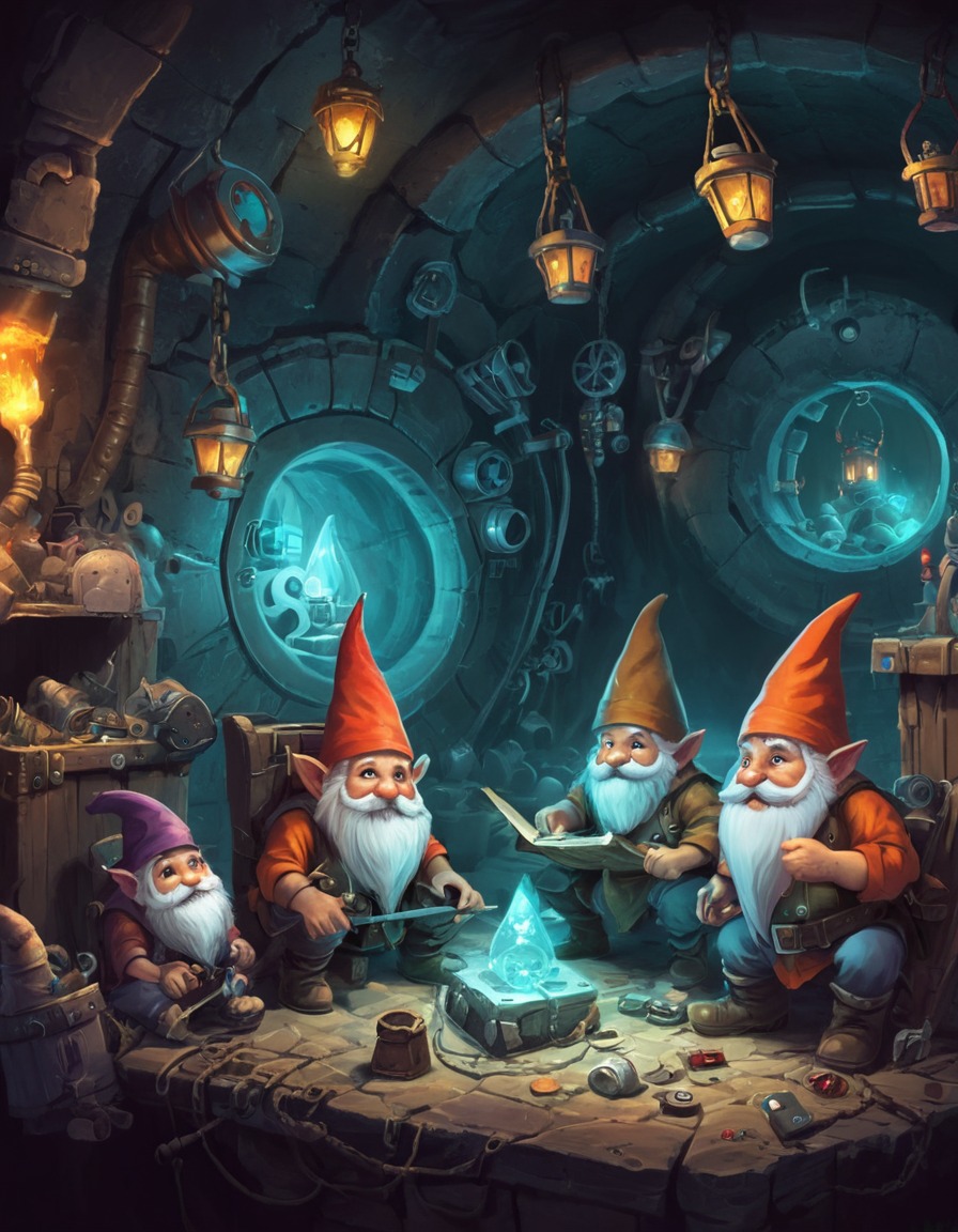 gnomes, inventions, crafting, underground, mischievous, fantastic