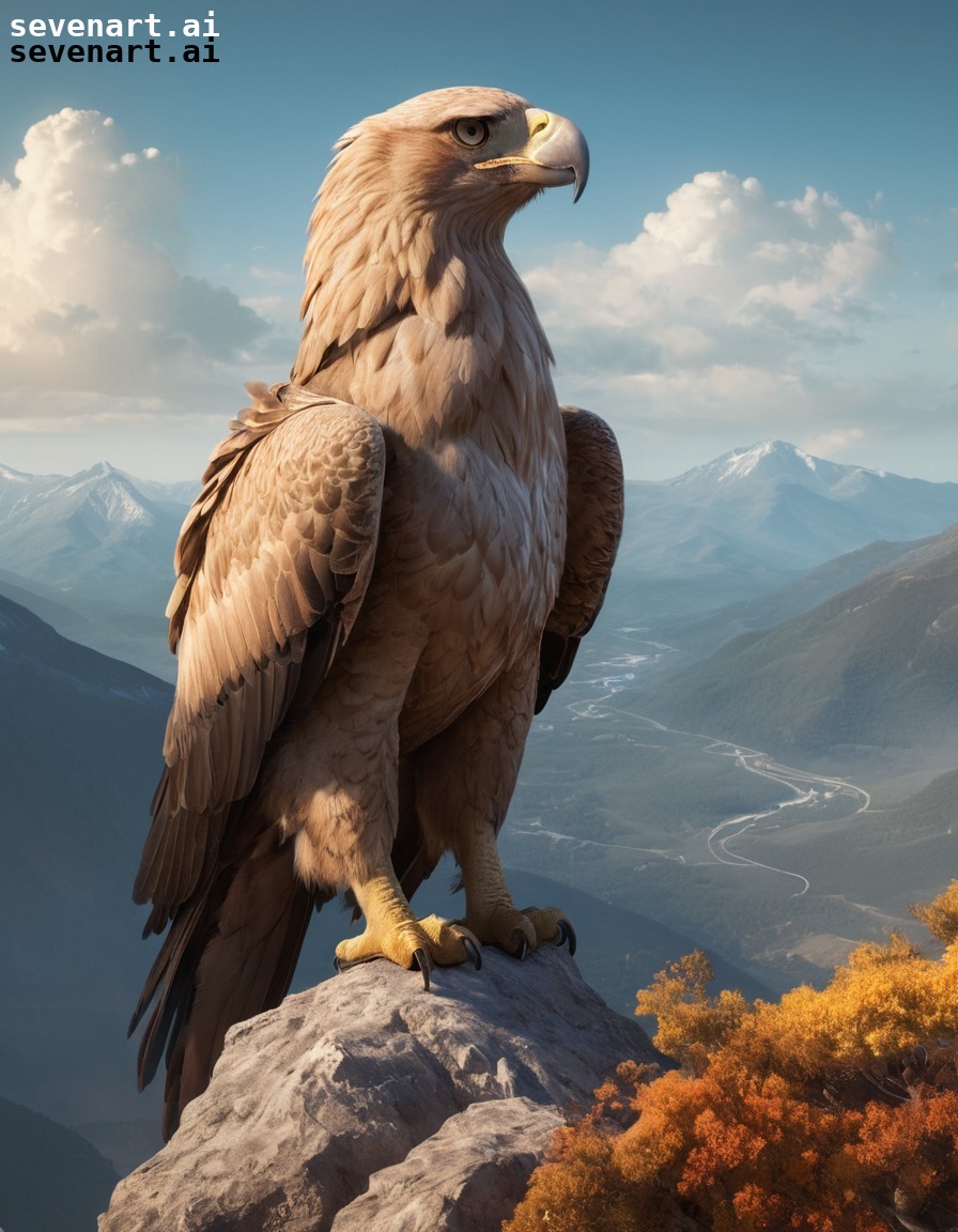 fantasy, mythical creature, landscape, griffin, mountaintop