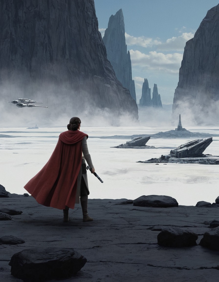 star wars, the last jedi, movie scene, 2017 film, sci-fi, epic, luke skywalker