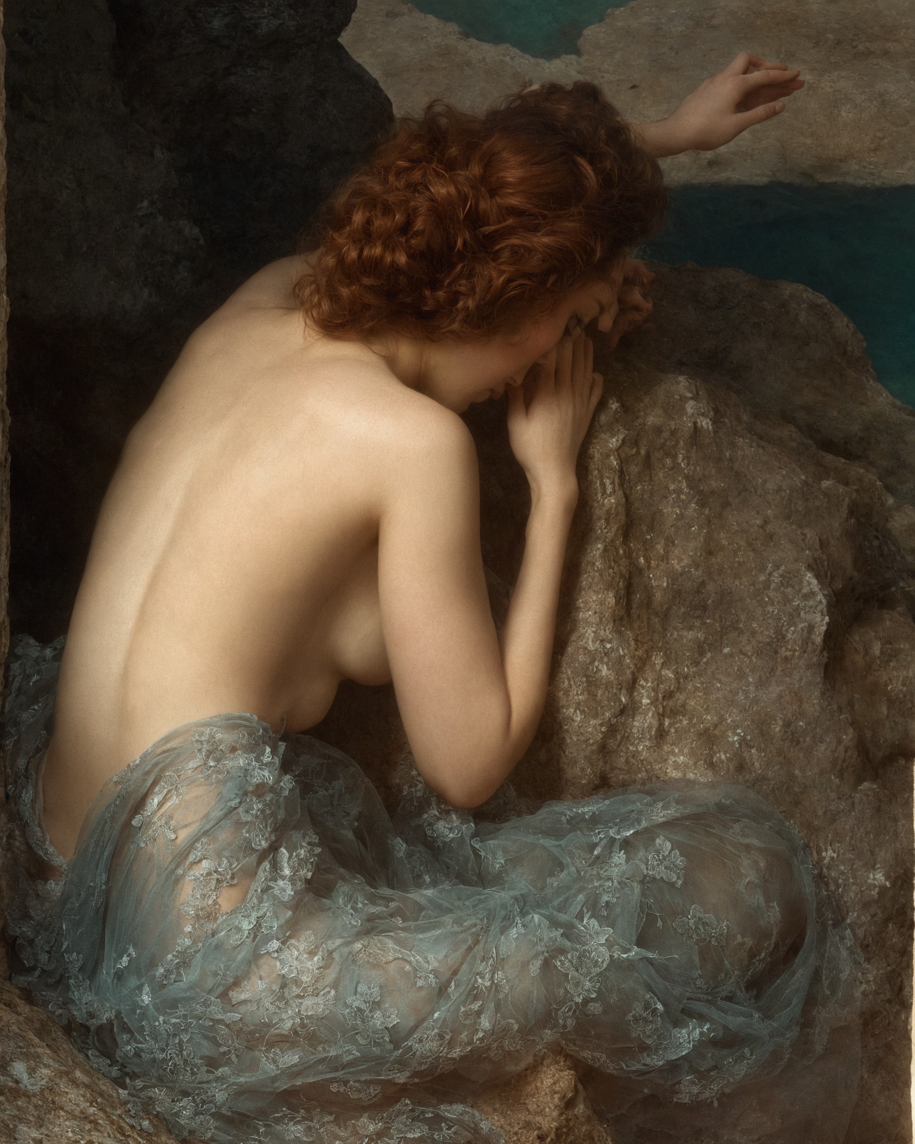 louis loeb, art, painting, art history, american art, mythology, mermaid, siren