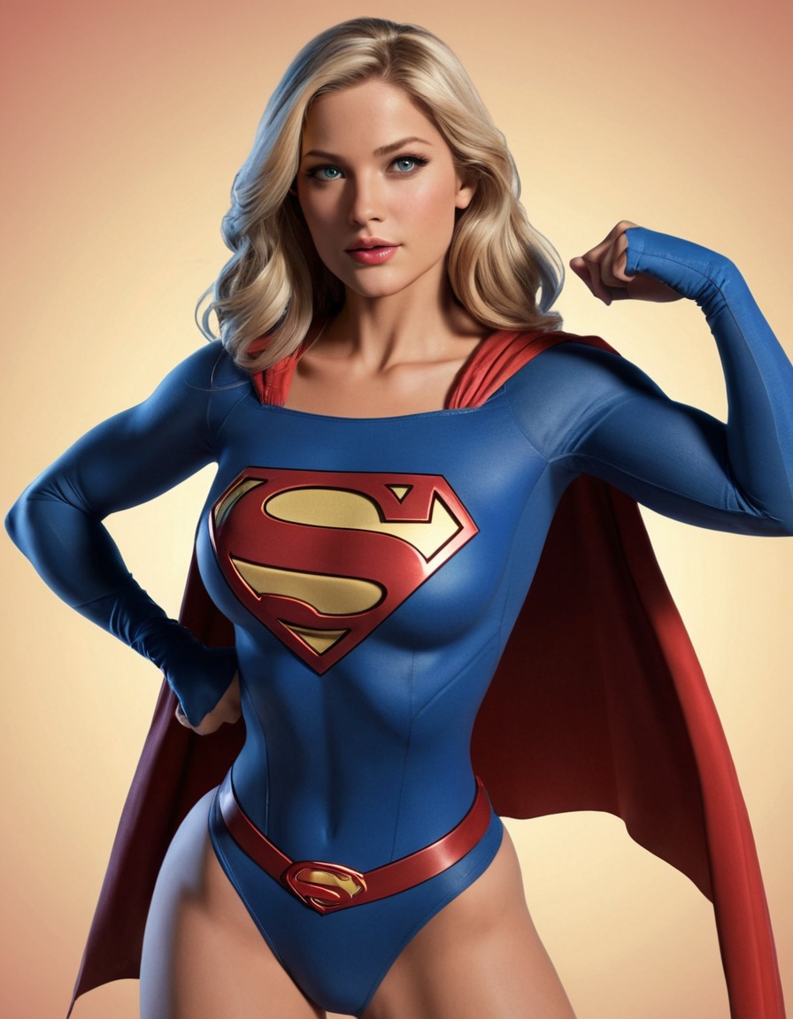 dc comics, supergirl, superhero, power, confidence, sexy, painted