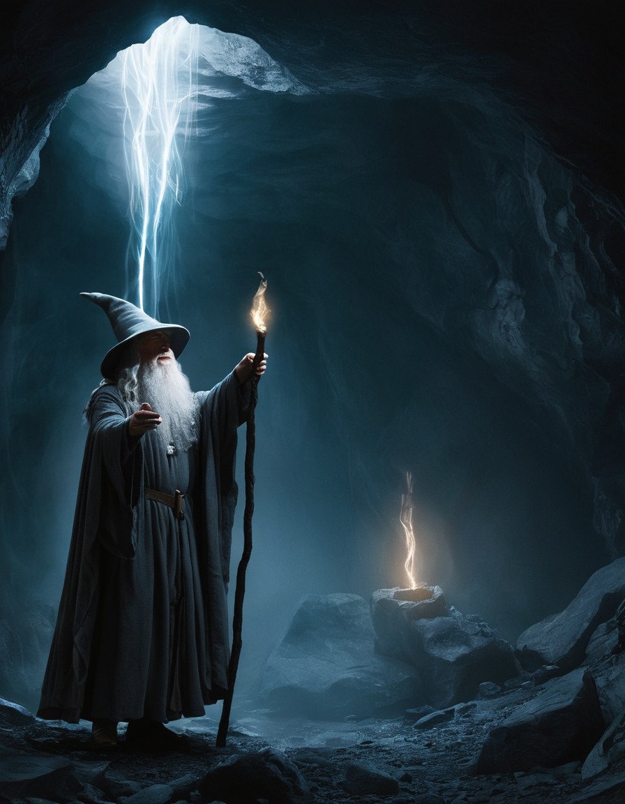 fantasy, magic, wizard, spellcasting, cave, john tolkien, tolkien