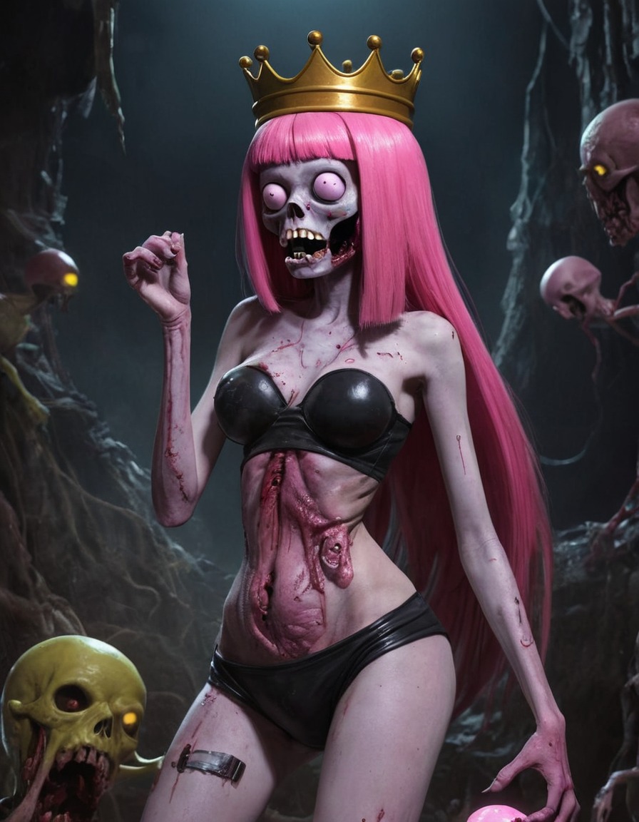 zombie, princess bubblegum, adventure time, horror, undead, fictional character, animated series