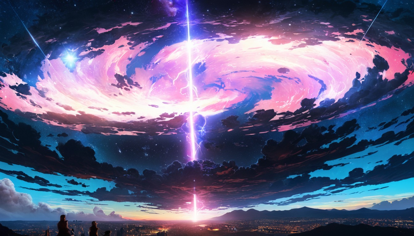 anime, conceptart, darksky, digitalart, epic, fantasyart, lighting, photography, wallpaper, wallpaperdesktop, dailychallenge, ai_artwork, leonardo_ai