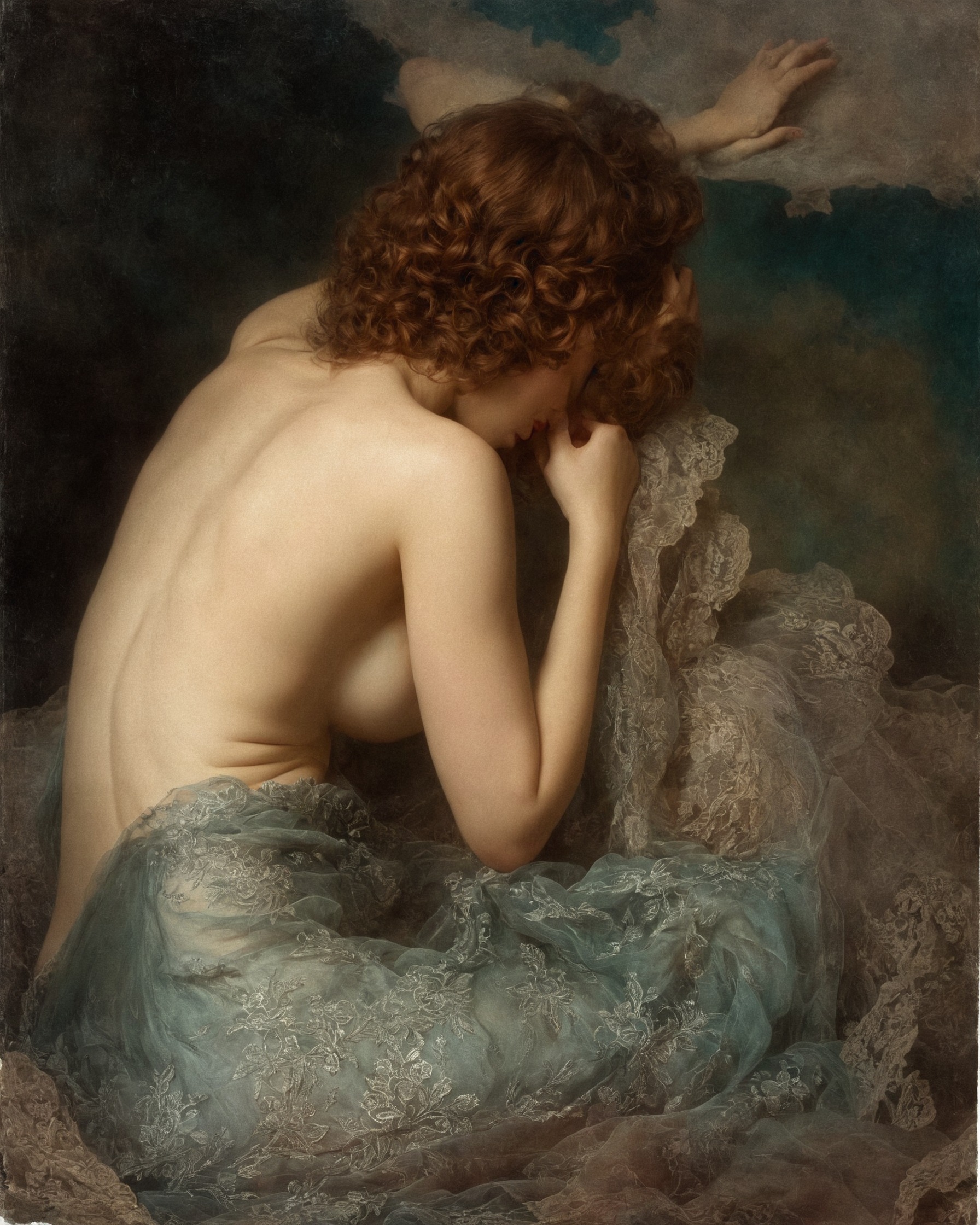 louis loeb, art, painting, art history, american art, mythology, mermaid, siren