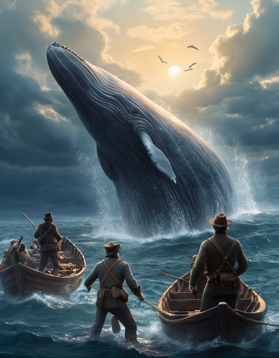 moby-dick, herman melville, pequod, crew, whale hunt, intensity, danger, books