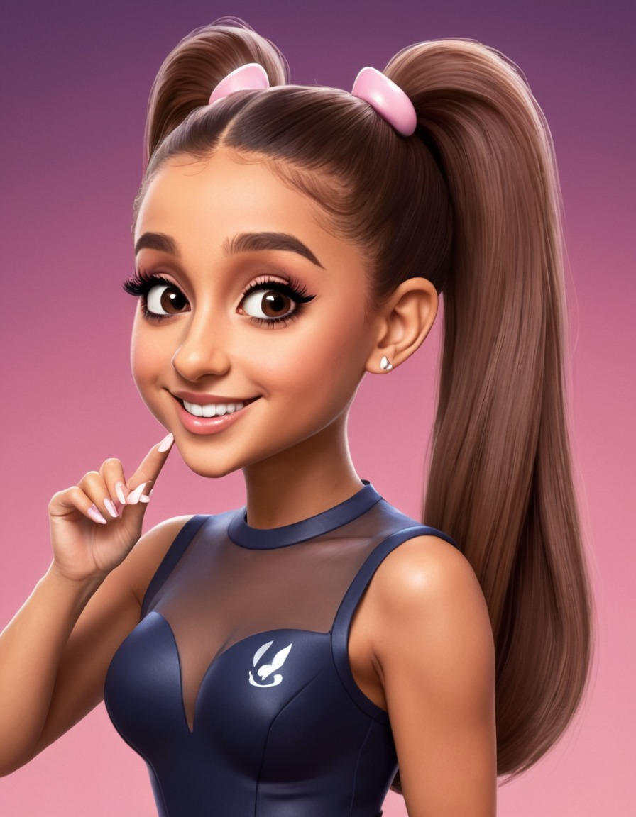 ariana grande, fun, caricature, pop star, comedy, humor, celebrity