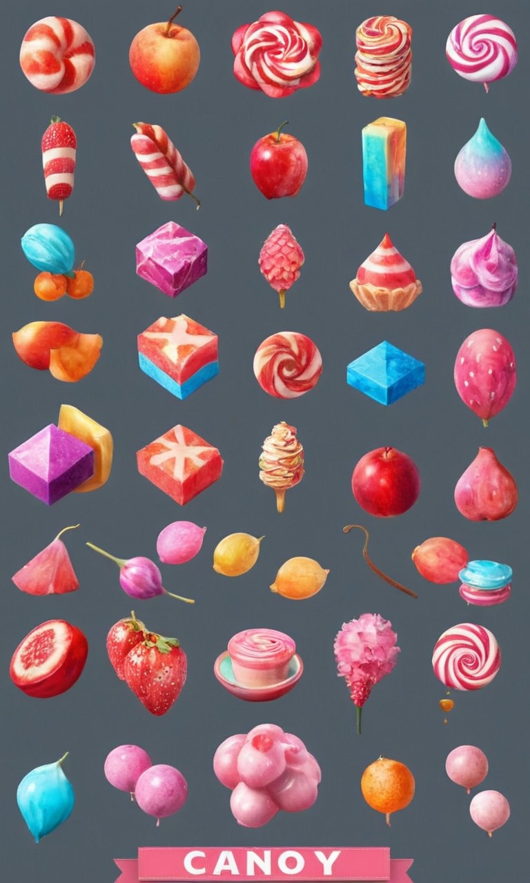 candy, pixelated, sweets, wallpaper