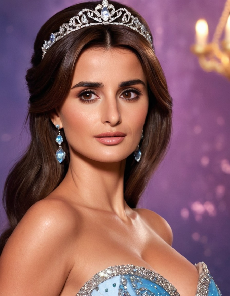 princess, penélope cruz, disney princess, actress, beauty, fairy tale