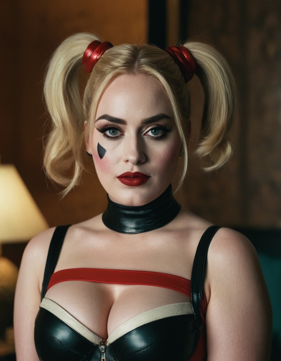 harley quinn, adele, dc comics, joker, villain, music, cosplay