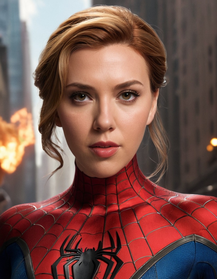 scarlett johansson, spiderman, marvel, superhero, actress