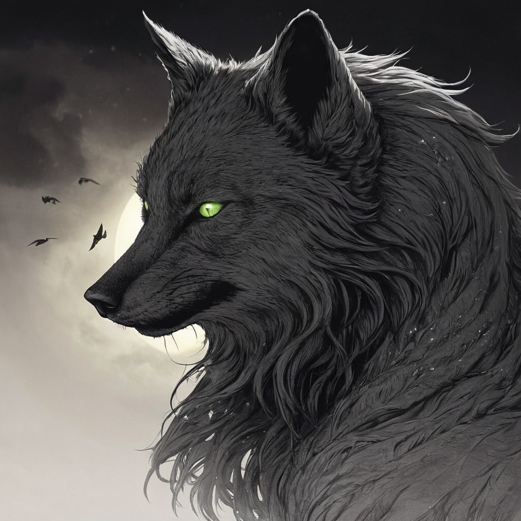 digitalart, characterdesign, animal, wolves, animalart, darkestnight