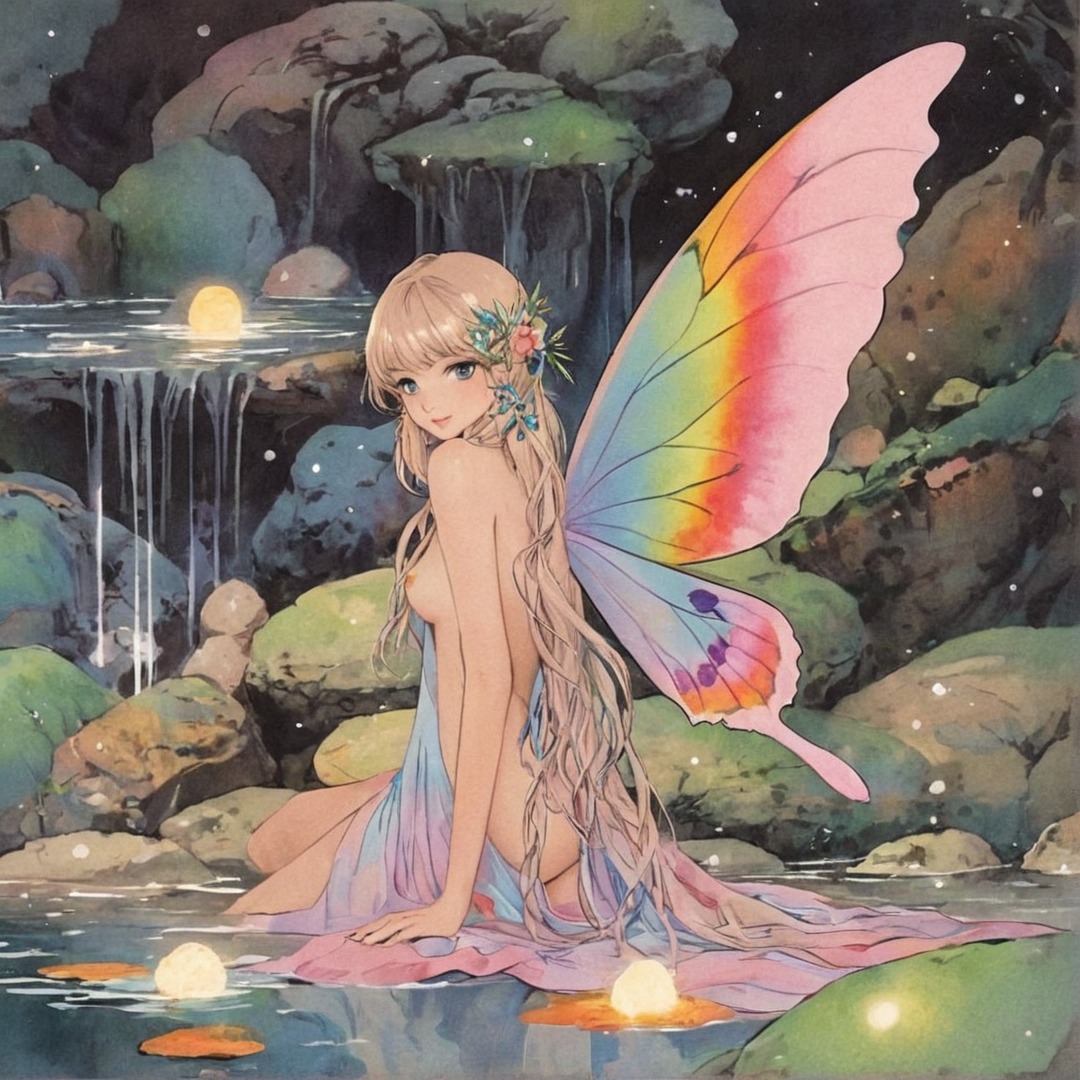 scary ai, fairy aesthetic, fairy, fairycore, magic